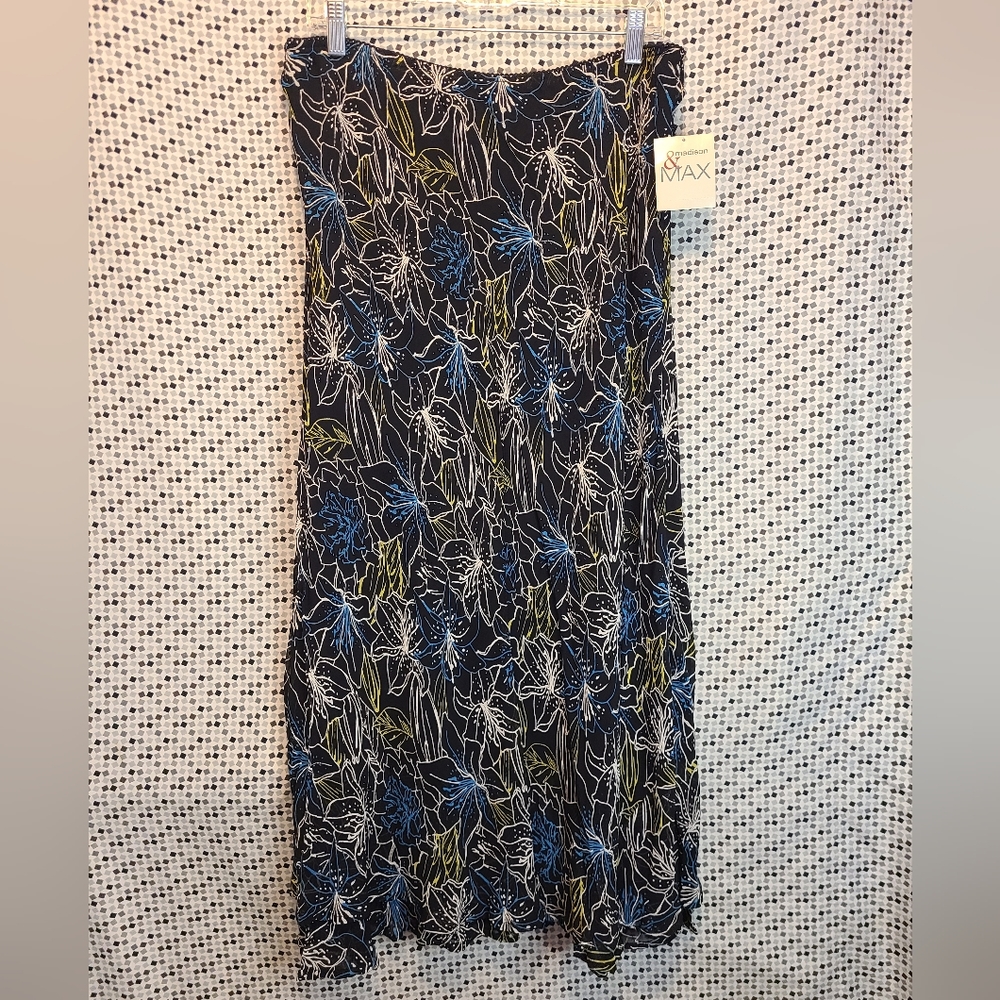 ❄️NWT Madison & Max Windy Floral Chiffon Maxi Skirt Size 14